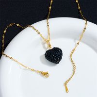 Sweet Heart Shape Plastic Titanium Steel Copper Plating Women's Pendant Necklace main image 5