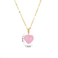 Sweet Heart Shape Plastic Titanium Steel Copper Plating Women's Pendant Necklace sku image 6