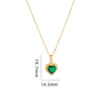 Simple Style Cartoon Character Heart Shape Bow Knot Copper Inlay Zircon Pendant Necklace sku image 24