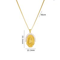 Dame Humain Acier Au Titane Le Cuivre Perles Artificielles Zircon Pendentif En Masse main image 3