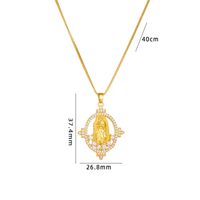 Dame Humain Acier Au Titane Le Cuivre Perles Artificielles Zircon Pendentif En Masse sku image 1