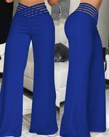Women's Daily Street Casual Solid Color Full Length Wide Leg Pants main image 3