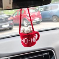 Hand-crocheted Chlorophytum Potted Yarn Car Rearview Mirror Creative Ornament sku image 50