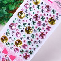 Gem Stickers Children's Diamond Stickers Acrylic Crystal Stickers Diy Three-dimensional Decoration Rhinestone Girl Gem Stickers sku image 14