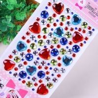 Gem Stickers Children's Diamond Stickers Acrylic Crystal Stickers Diy Three-dimensional Decoration Rhinestone Girl Gem Stickers sku image 15