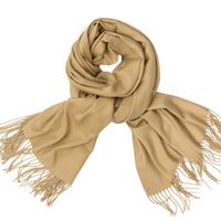 Women's Simple Style Tassel Solid Color Imitation Cashmere Scarf sku image 2