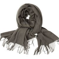 Women's Simple Style Tassel Solid Color Imitation Cashmere Scarf sku image 5