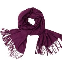 Women's Simple Style Tassel Solid Color Imitation Cashmere Scarf sku image 15