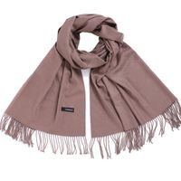Women's Simple Style Tassel Solid Color Imitation Cashmere Scarf sku image 33