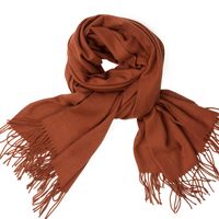 Women's Simple Style Tassel Solid Color Imitation Cashmere Scarf sku image 24