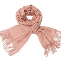 Women's Simple Style Tassel Solid Color Imitation Cashmere Scarf sku image 8