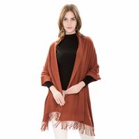 Women's Simple Style Tassel Solid Color Imitation Cashmere Scarf main image 2
