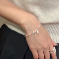 Commuer Couleur Unie Argent Sterling Placage Bracelets main image 3