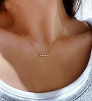 Simple Style Solid Color Sterling Silver Plating Inlay Zircon 14k Gold Plated Necklace sku image 1