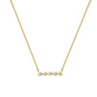 Simple Style Solid Color Sterling Silver Plating Inlay Zircon 14k Gold Plated Necklace main image 3