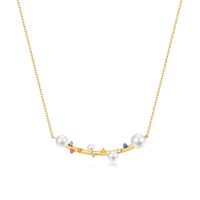 Classic Style Geometric Sterling Silver Plating Inlay Zircon Gold Plated Necklace main image 4