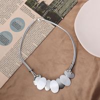 Simple Style Solid Color Alloy Plating Women's Necklace sku image 1
