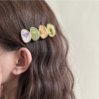 Japanese Style Flower Alloy Patchwork Hair Clip main image 2