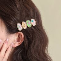 Japanese Style Flower Alloy Patchwork Hair Clip main image 6