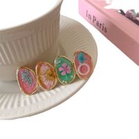 Japanese Style Flower Alloy Patchwork Hair Clip main image 4