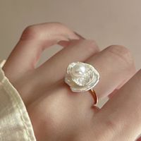 Moderner Stil Geometrisch Barocke Perlen Irregulär Offener Ring main image 3