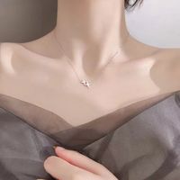 Simple Style Geometric Sterling Silver Inlay Zircon Necklace main image 2