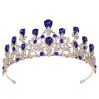 Elegant Water Droplets Alloy Inlay Zircon Crown main image 5