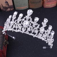 Elegant Water Droplets Alloy Inlay Zircon Crown sku image 2