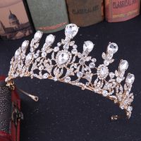 Elegant Water Droplets Alloy Inlay Zircon Crown sku image 3