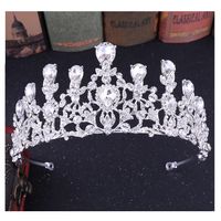 Elegant Water Droplets Alloy Inlay Zircon Crown main image 3