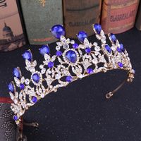 Elegant Water Droplets Alloy Inlay Zircon Crown sku image 5