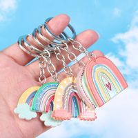 Cute Rainbow Arylic Women's Bag Pendant Keychain main image 1