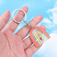 Cute Rainbow Arylic Women's Bag Pendant Keychain main image 2