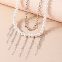 Vacation Star Spider Artificial Pearl Zinc Alloy Inlay Rhinestones Women's Double Layer Necklaces main image 6