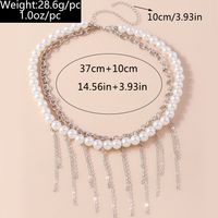 Vacation Star Spider Artificial Pearl Zinc Alloy Inlay Rhinestones Women's Double Layer Necklaces main image 10