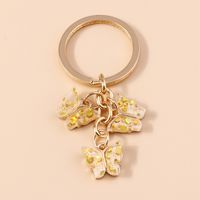 Cute Butterfly Metal Women's Bag Pendant Keychain sku image 10