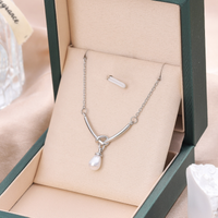 Elegant Lady Geometric Stainless Steel Artificial Pearl Women's Pendant Necklace main image 2