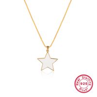 Casual Elegant Star Sterling Silver Plating 18k Gold Plated Pendant Necklace main image 3