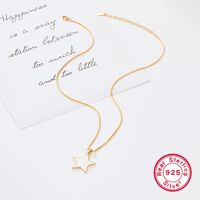 Casual Elegant Star Sterling Silver Plating 18k Gold Plated Pendant Necklace main image 5