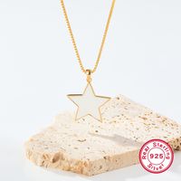 Casual Elegant Star Sterling Silver Plating 18k Gold Plated Pendant Necklace main image 2