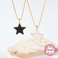 Casual Elegant Star Sterling Silver Plating 18k Gold Plated Pendant Necklace main image 7
