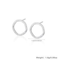 Ig Style Modern Style Classic Style Irregular Sterling Silver Plating Inlay Zircon Rhodium Plated Women's Rings Earrings Necklace sku image 4