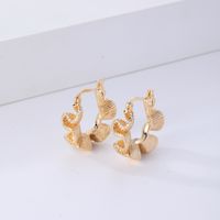 1 Pair Simple Style Geometric Irregular Plating Pleated Copper K Gold Plated Rhodium Plated Ear Studs main image 3