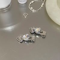 Cute Heart Shape Alloy Inlay Rhinestones Hair Clip sku image 43