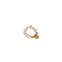 Klassischer Stil Runden Süßwasserperle Kupfer Überzug Vergoldet Ringe Armbänder Halskette main image 6