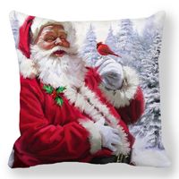 Pastoral Santa Claus Elk Cotton Pillow Cases sku image 28