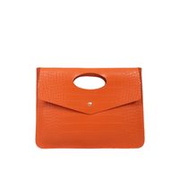 Women's Pu Leather Solid Color Streetwear Square Magnetic Buckle Clutch Bag sku image 7