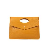 Women's Pu Leather Solid Color Streetwear Square Magnetic Buckle Clutch Bag sku image 6