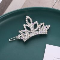 Women's Simple Style Crown Alloy Plating Inlay Rhinestones Hair Clip main image 1