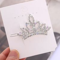 Women's Simple Style Crown Alloy Plating Inlay Rhinestones Hair Clip sku image 1